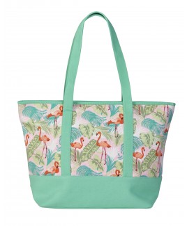 Lorenz Large Top Zip Tote/Beach Bag with Mesh Panel